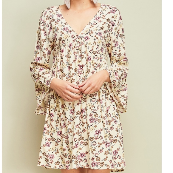 enjoyingthehunt Dresses & Skirts - Laura Floral Print Babydoll Corset Style Lace